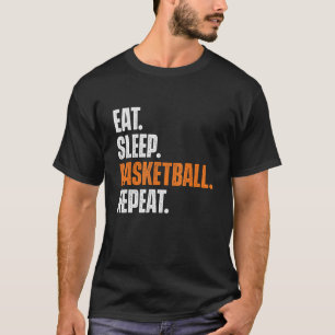T-shirt Manger Sommeil Basketball Répéter   Jeu Entraîneur