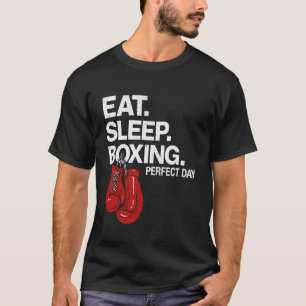 T-shirt Manger Sommeil Boxe Parfaite Journée Gants de Boxe