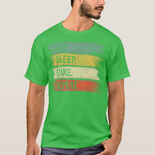 T-shirt Manger Sommeil Cuisine Pâtisserie Répéter Chef Cad