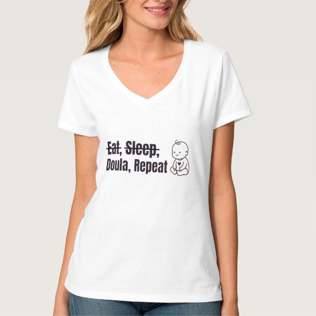 T-shirt Manger Sommeil Doula (Devant)