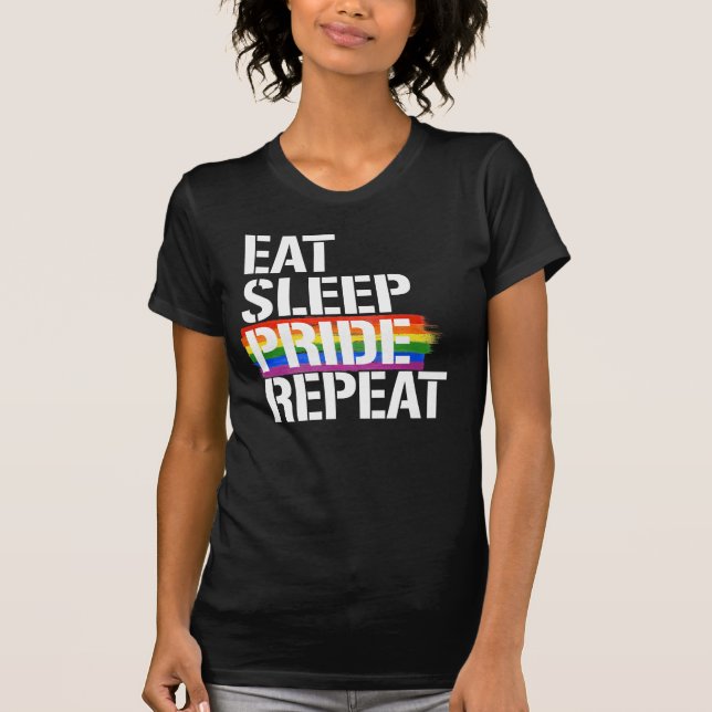 T-shirt Manger Sommeil Fierté Répéter (Devant)
