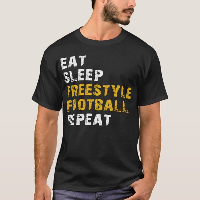 T-shirt manger sommeil freestyle répéter (Devant)
