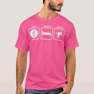 T-shirt Manger Sommeil Pause Billard Humoristique