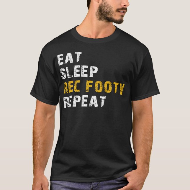 T-shirt manger sommeil rec footy (Devant)