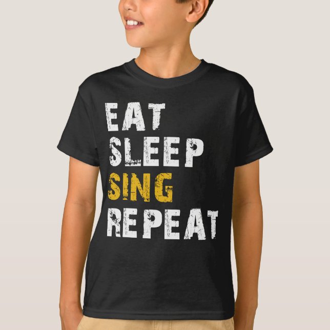 T-shirt manger sommeil répéter (Devant)