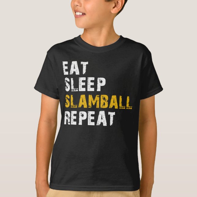 T-shirt manger sommeil Slamball (Devant)
