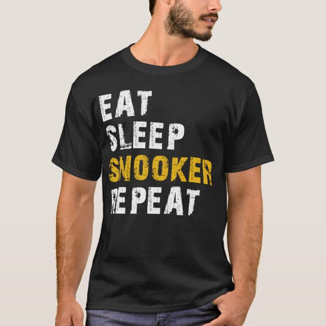 T-shirt manger sommeil Snooker (Devant)