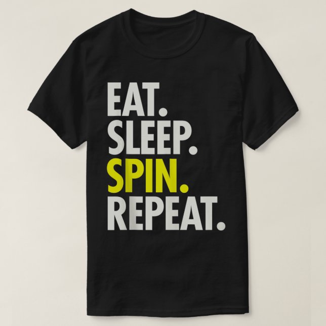 T-shirt MANGER SOMMEIL SPIN RÉPÉTER Patinage femmes Vélo V (Design devant)