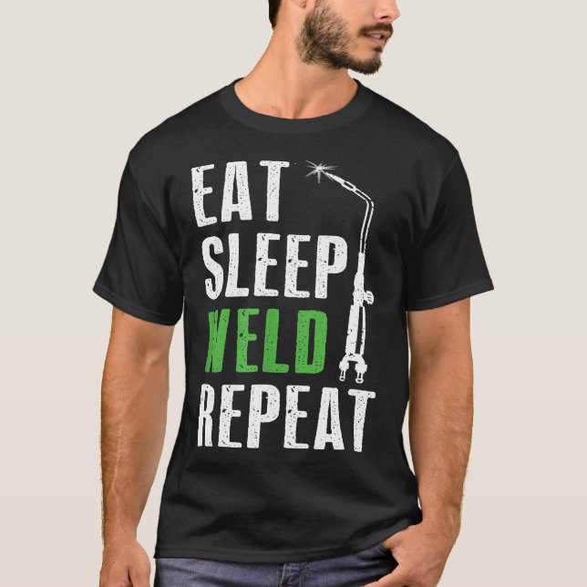 T-shirt Manger Soudure de sommeil Répéter Soudure de soude (Devant)