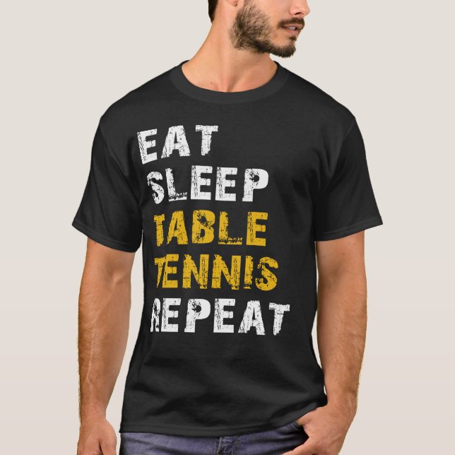 T-shirt manger table de ping-pong (Devant)