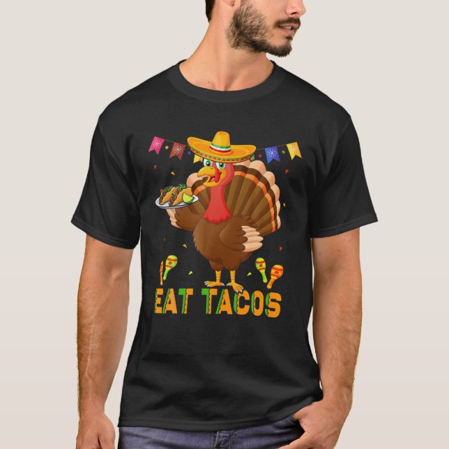 T-shirt Manger Tacos Drôle Turquie Sombrero Taco Lover Tha (Devant)