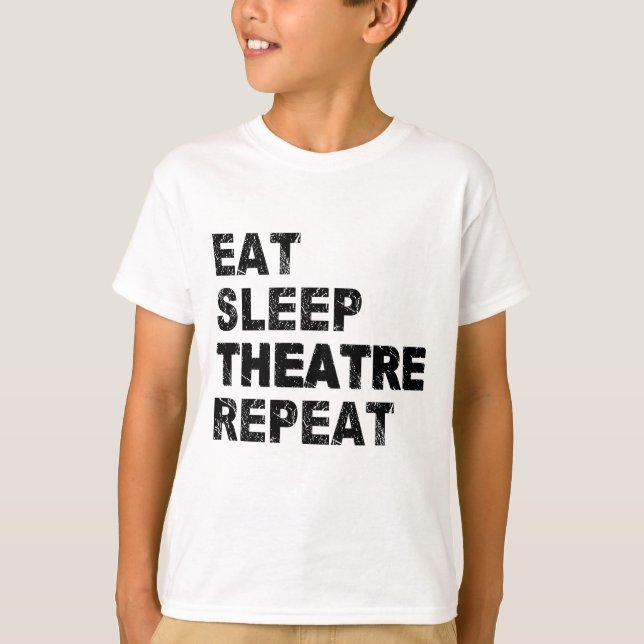 T-shirt Manger Théâtre du sommeil Répéter (Devant)