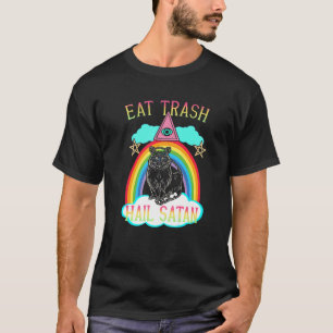 T-shirt Manger Trash Hail Satan Raccoon Satanic Premium
