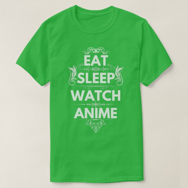 T-shirt Manger Veille du sommeil Anime (Design devant)