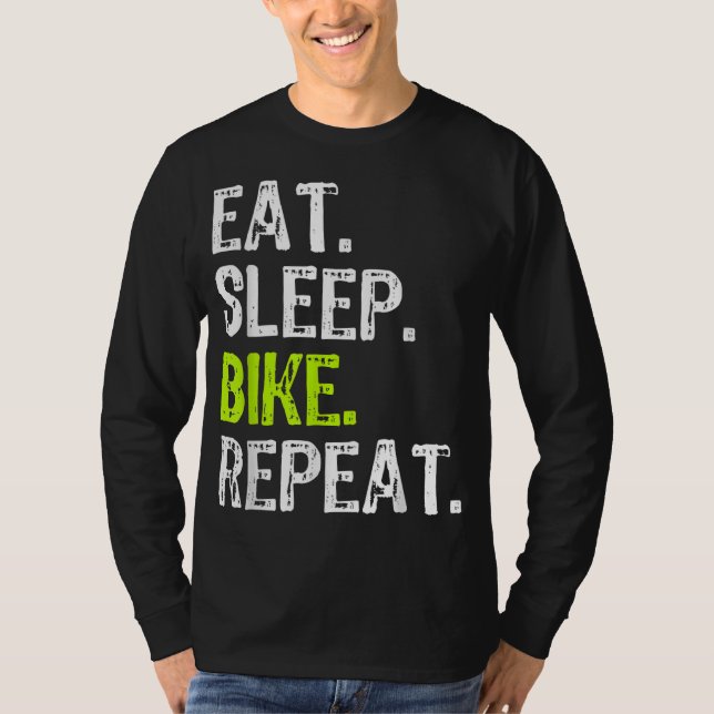 T-shirt Manger Vélo de sommeil Répéter Vélo de vélo Cyclis (Devant)