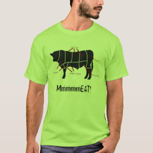 T-shirt Mangeur de viande ! Le boeuf savoureux drôle coupe
