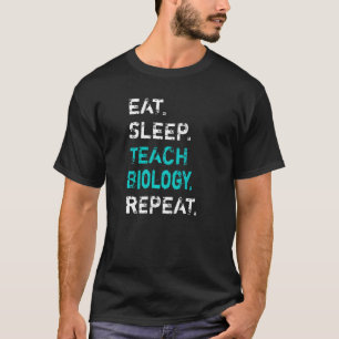 T-shirt Mangez Apprendre Biologie Biologie Répéter Biologi