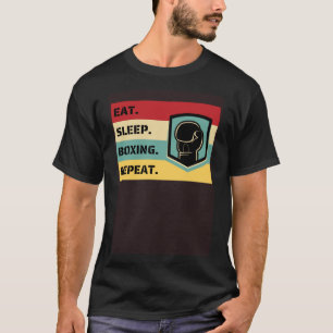 T-shirt Mangez Boxe de sommeil Répétez Sport Fighter Cool