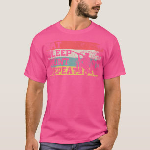 T-shirt Mangez Chasse au sommeil Répéter Chasse amusante C