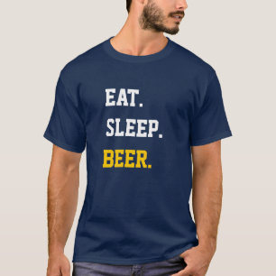 T-shirt Mangez de la bière de sommeil