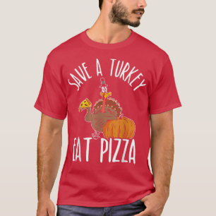 T-shirt Mangez de la dinde à la pizza pour une dinde végét