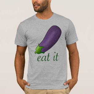 T-shirt Mangez de mon aubergine