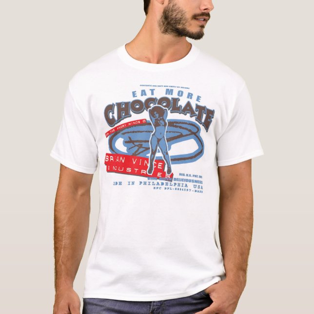 T-shirt mangez de plus de chocolat 1 (Devant)