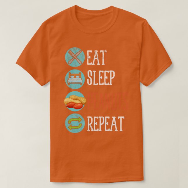 T-shirt Mangez des cacahuètes du sommeil Répéter (Design devant)
