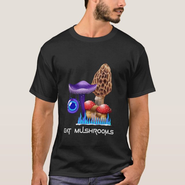 T-shirt Mangez des champignons (Devant)