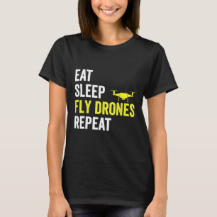 T-shirt Mangez des drones de drones de sommeil Répéter dro