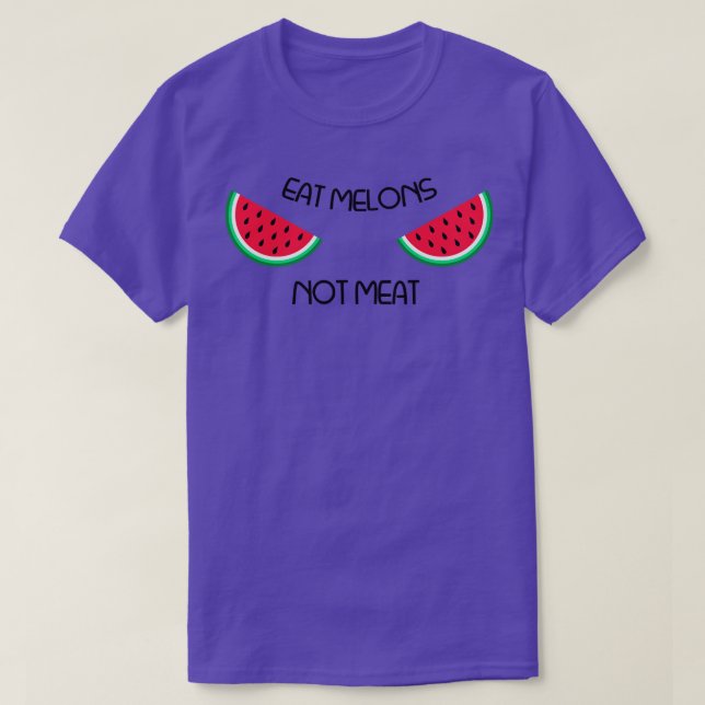 T-shirt Mangez des melons sans viande (Design devant)