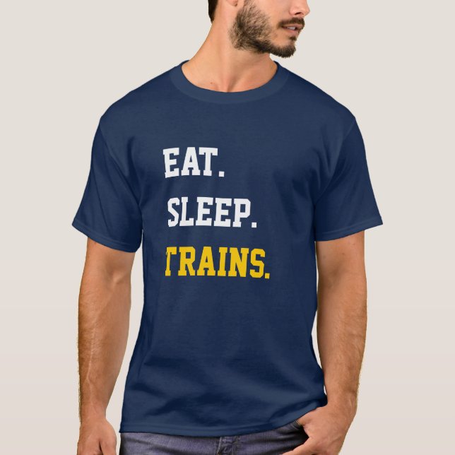 T-shirt Mangez des trains de sommeil (Devant)