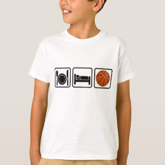 T-shirt Mangez, dormez, basket-ball