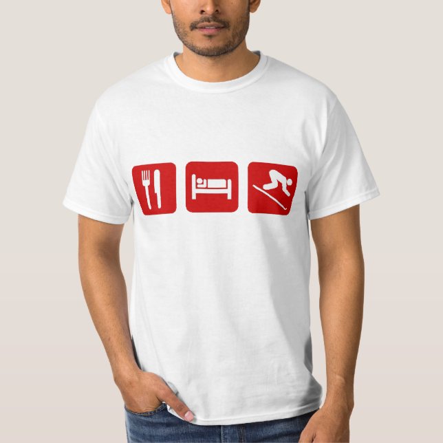 T-shirt Mangez, dormez ski (Devant)