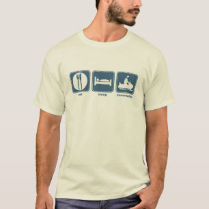 T-shirt mangez, dormez, snowmobile