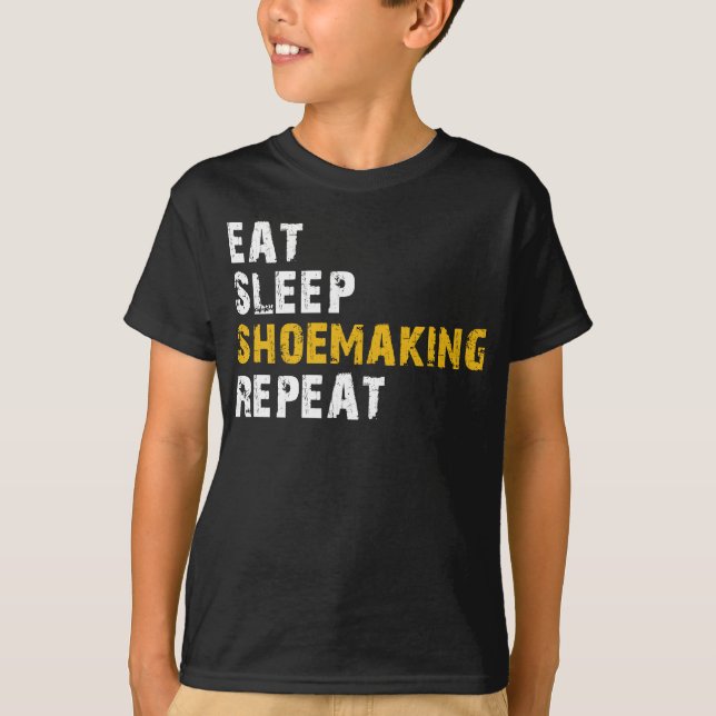 T-shirt mangez dormir chaussure répétition (Devant)