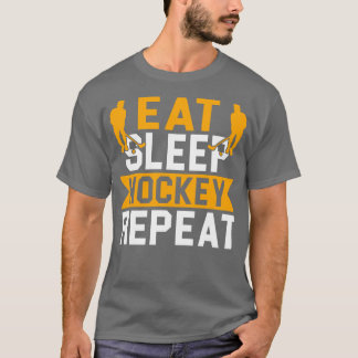 T-shirt Mangez Dormir Hockey Répéter Drôle Drôle Hockey Lo