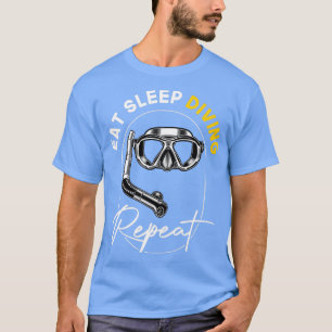T-shirt mangez dormir la plongée répéter