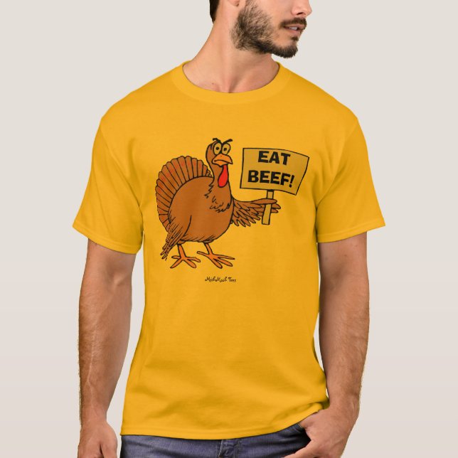 T-shirt Mangez du boeuf (la dinde) (Devant)