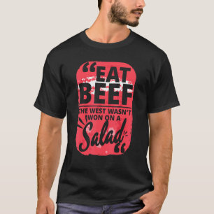 T-shirt Mangez Du Boeuf Ouest Salade Viande Plaisanteries 