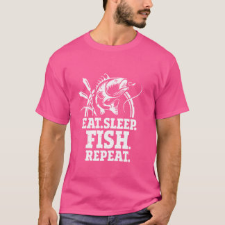 T-shirt Mangez du poisson de sommeil Répéter 1