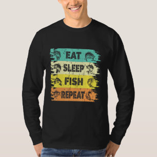T-shirt Mangez du poisson de sommeil Répéter le mode de vi