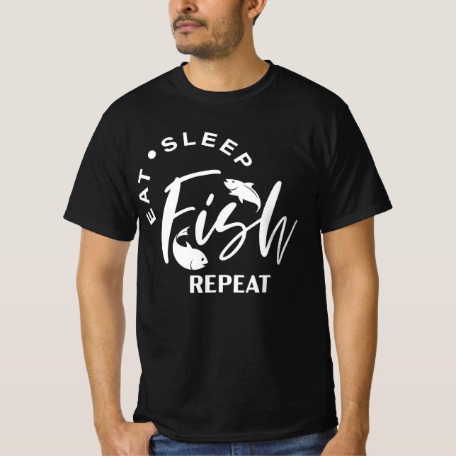 T-shirt Mangez du poisson endormi Répéter (Devant)
