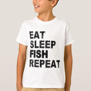 T-shirt Mangez du poisson endormi Répéter
