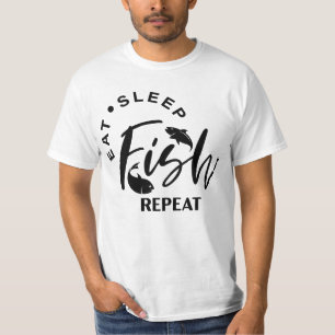 T-shirt Mangez du poisson endormi Répéter