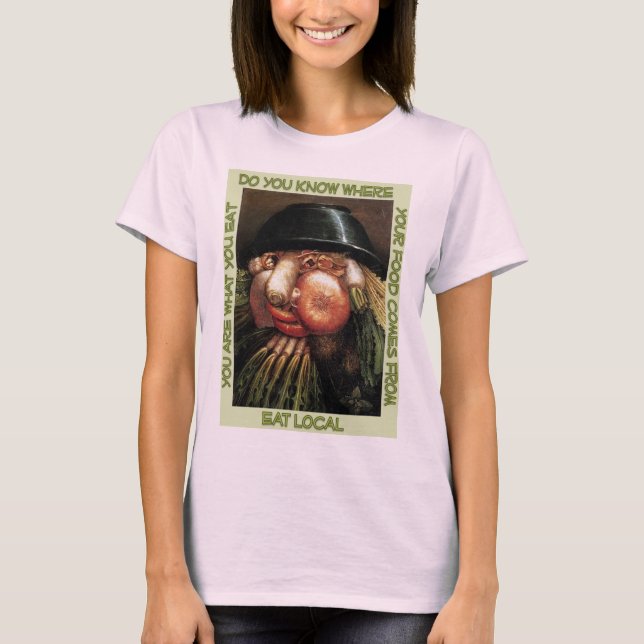 T-shirt Mangez du thé bio local (Devant)