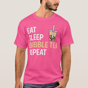 T-shirt Mangez du thé bulle de sommeil Répéter Boba Tea Pr