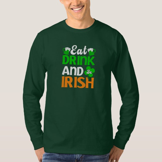 T-shirt Mangez Et Soyez Irlandais (Devant)