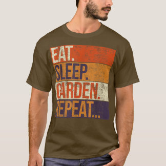 T-shirt Mangez Jardin de sommeil Répéter, Vintage Jardin d