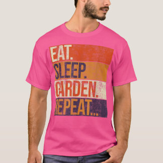 T-shirt Mangez Jardin de sommeil Répéter, Vintage Jardin d